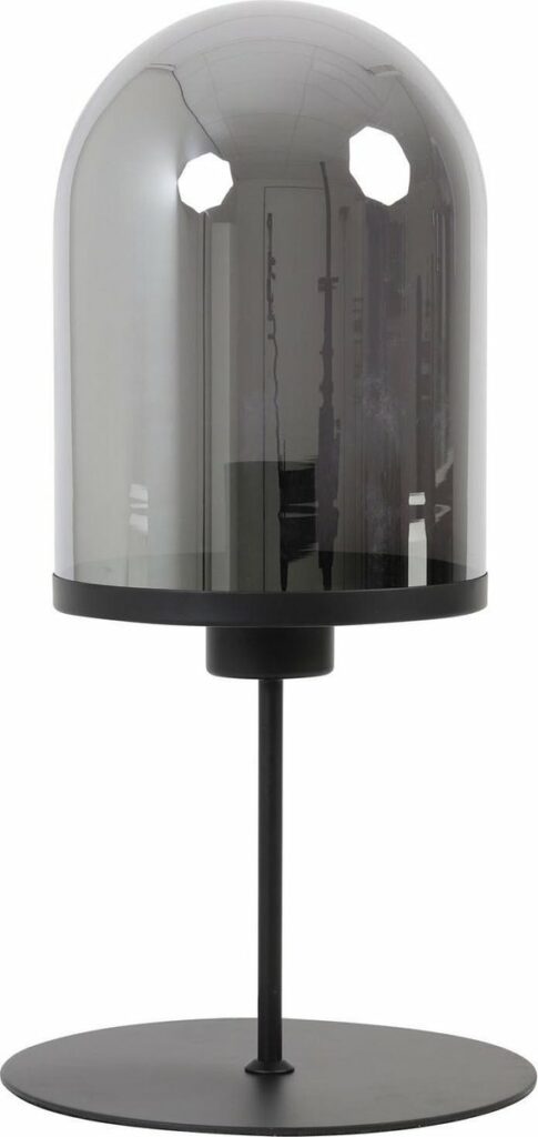 Tafellamp Maverick mat zwart smoked glas 22x50cm